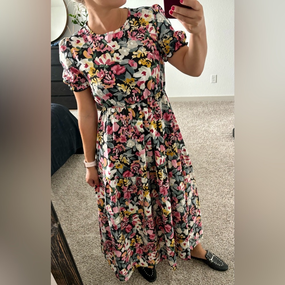 Spring floral Maxi dress